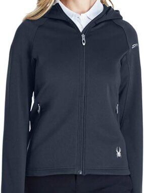 Spyder Women’s Black Full-Zip Hooded Jacket Sz Small